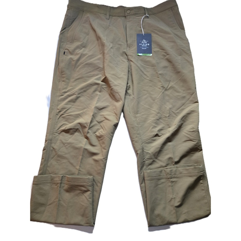 Alpine Design Mens Khaki Modern Fit‎ Outdoor Utility Pants Size 40x30